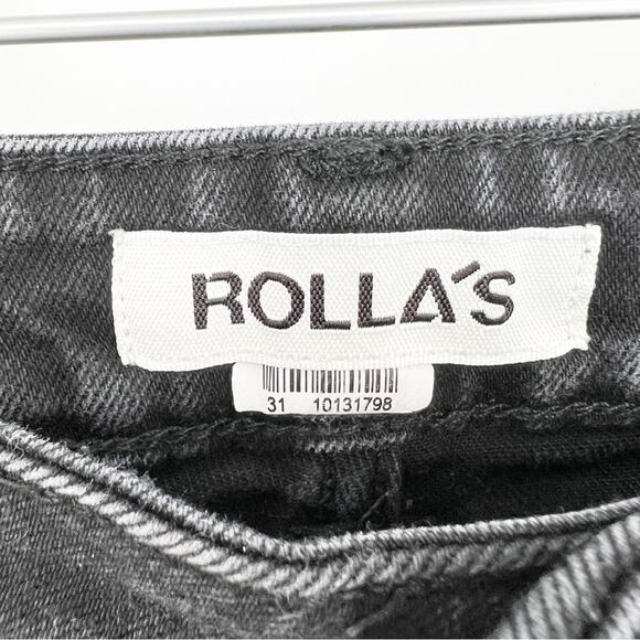 ROLLA’S Duster High Rise Slim Jeans 31 Faded Black - Picture 6 of 6